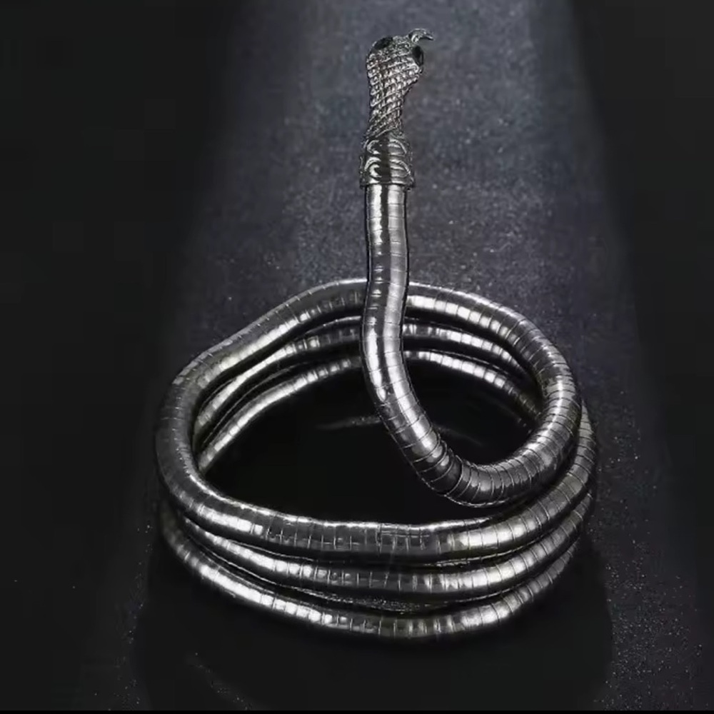 Silver Serpenti Snake Necklace-Bracelet Multifunctional - Picture 8 of 17
